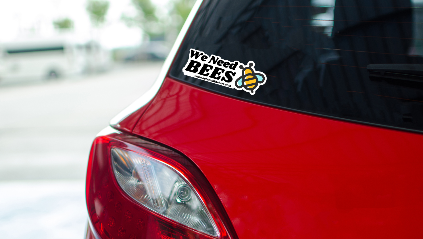 We Need Bees single bee sticker