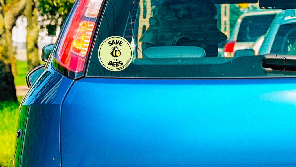 Save the Bees green sticker