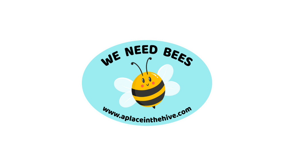 We Need Bees cute bee oval sticker