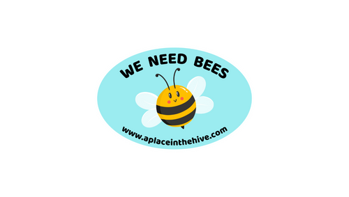 We Need Bees cute bee oval sticker