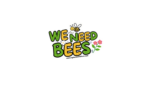We Need Bees green and yellow sticker