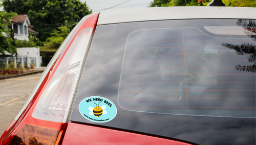 We Need Bees cute bee oval sticker